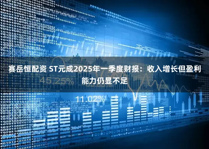 赛岳恒配资 ST元成2025年一季度财报：收入增长但盈利能力仍显不足